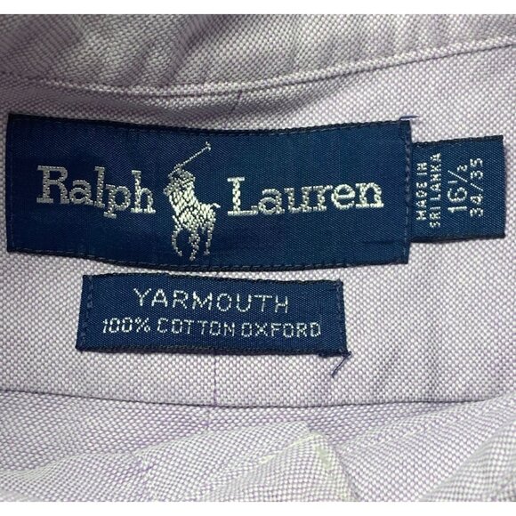 Ralph Lauren Yarmouth Button-Down Lilac Oxford Long Sleeve Old Money Preppy - Picture 3 of 7